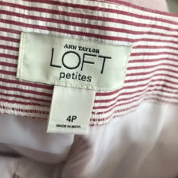 Ann Taylor Loft Petite Aline Stripe Skirt Size 4 P - Picture 5 of 5